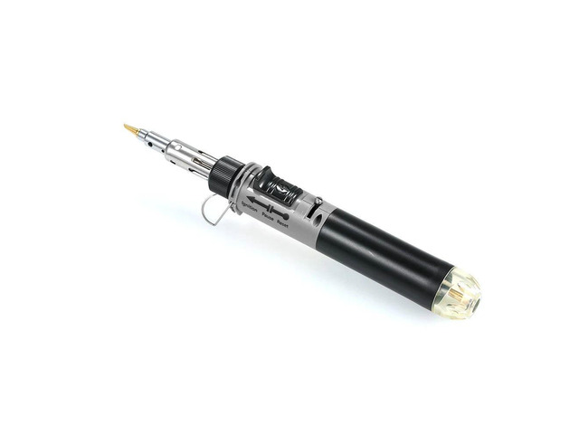 12 in 1 Soldering Iron Kit Full Electronics Set Welding Tool Car Repairing Gas Soldering Self-igniting Torch Outdoors - Gray