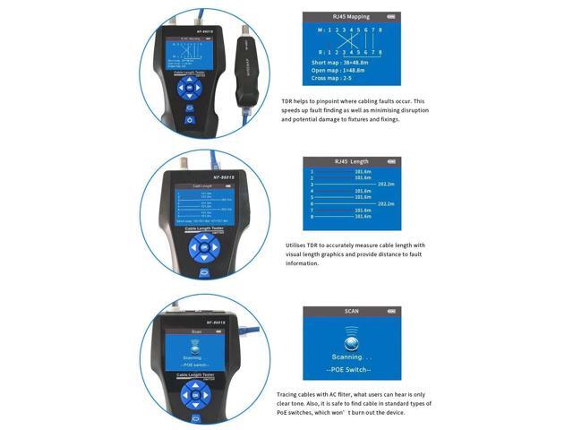 Telephone Wire Tracker Electrical Line Finding Testing Cable Tester Handheld Line Finder Cable Detector Wire Measuring Instrument for Network...
