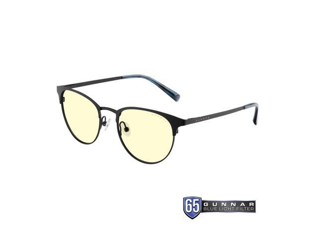 Gunnar Apex, Protective Computer Glasses with Gunnar Focus, Onyx/Navy Frames, Amber Lens, 65% Blue Light and 100% UV Protection, APX-11501