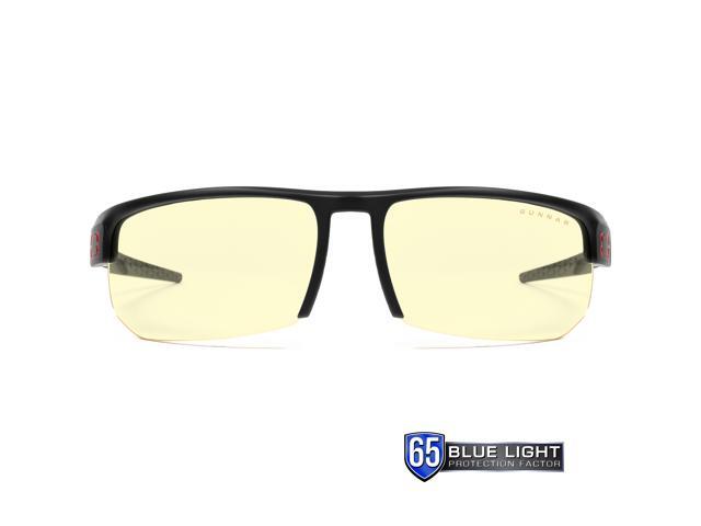 GUNNAR TORPEDO Gaming Glasses Onyx Frame (Amber Lens) Tint 65% Blue Light & 100% UV Protection, TOR-00101