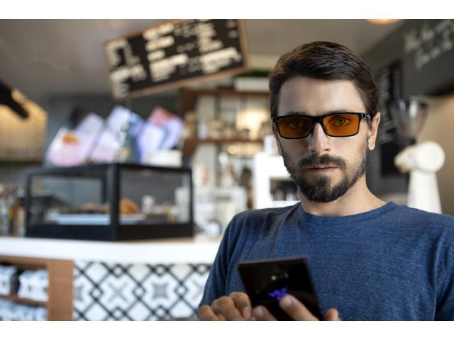 GUNNAR - Vertex Computer Glasses with Blue Light Reduction , Amber Max Lenses - Onyx - image 6