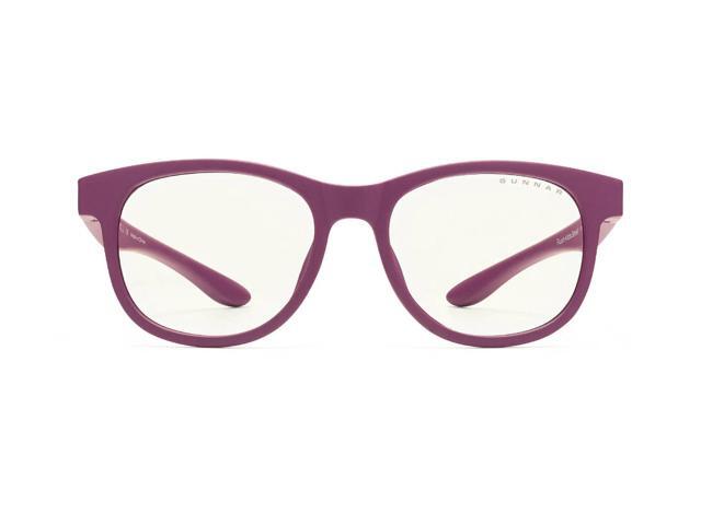 Gunnar Rush Kids Small, Computer Glasses with Natural Focus, Magenta Frame, Clear Lens, 35% Blue Light 100% UV Protection, RUS-09609
