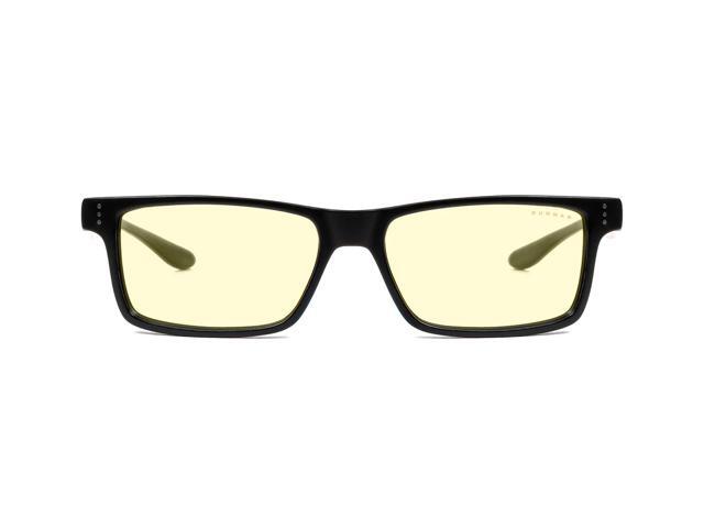 Gunnar Vertex Reading Glasses, +2.50 Lens Power, Onyx Frames, Amber Lens, 65% Blue Light and 100% UV Protection, VER-00101-2.5