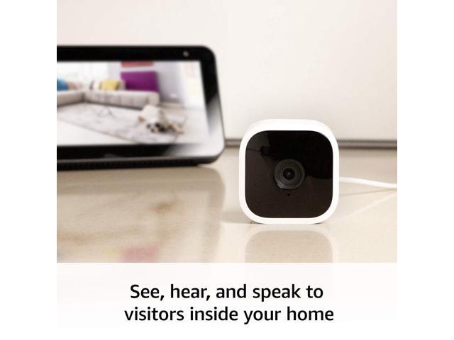 Blink - Mini - Compact indoor plug-in smart security camera, 1080p, night vision, motion detection, 2 way audio – 1 cam - White - image 4