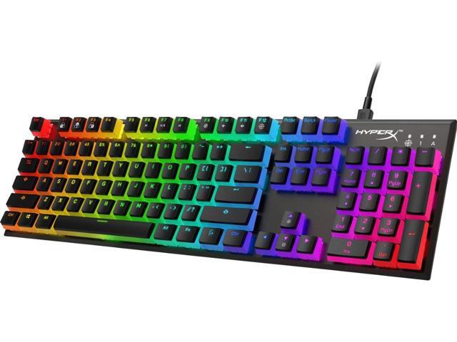 HyperX Alloy FPS RGB Mechanical Pudding Edition Wired Gaming Kailh Speed Silver Switch Keyboard with RGB Back Lighting - Black