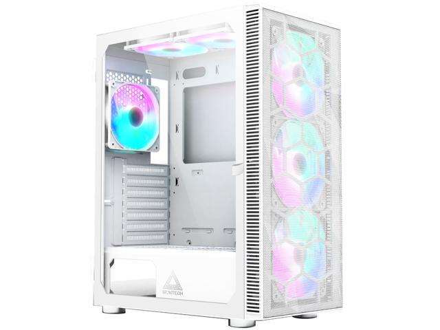 Montech X3 Mesh 6pcs, 3 x 140mm& 3 x 120mm Fixed RGB Lighting Fans (Pre-Installed) ATX Mid-Tower PC Gaming Case, USB3.0, Door Open Tempered Glass...