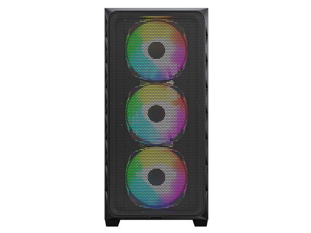 Montech AIR 903 MAX, E-ATX Mid Tower Case, High Airflow, 3x 140mm ARGB PWM & 1x 140mm PWM Fans Pre-installed, Tempered Glass Side Panel, Mesh...