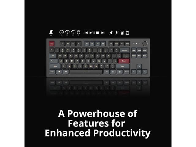 Montech MKey TKL Mechanical Gaming Keyboard: Customizable RGB LED, Premium MDA Profile PBT Keycap, Engineered Acoustics, Hot-Swappable Gateron G...