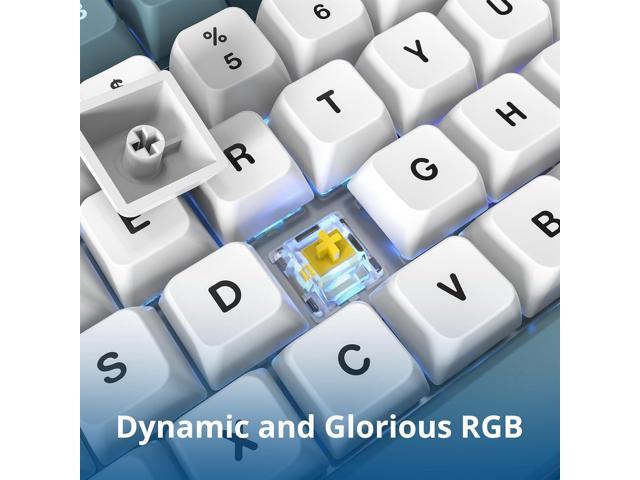 Montech MKey TKL Mechanical Gaming Keyboard: Customizable RGB LED, Premium MDA Profile PBT Keycap, Engineered Acoustics, Hot-Swappable Gateron G...