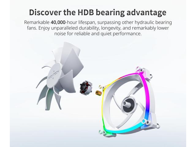 MONTECH AX 120MM - PWM Fan - Silent Performance - High Speed 1600PWM - High-End Durability with HDB Bearing - Stunning Outer Ring ARGB Lighting...