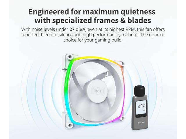 MONTECH AX 120MM - PWM Fan - Silent Performance - High Speed 1600PWM - High-End Durability with HDB Bearing - Stunning Outer Ring ARGB Lighting...