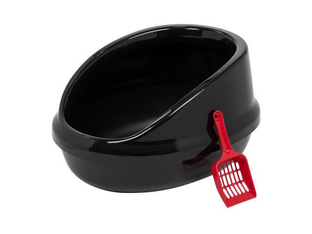 Photos - Power Saw IRIS Large Shielded Litter Pan, 1 Pack, Black PNE-500H