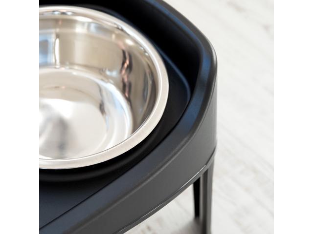 IRIS Large Plastic Elevated Feeder, Black