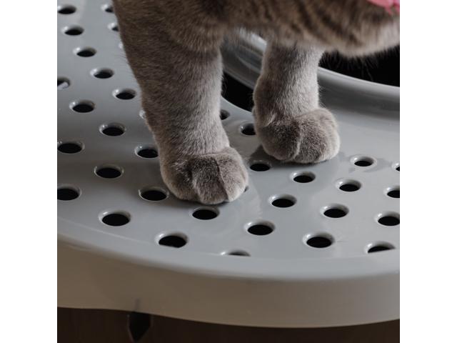 IRIS Top Entry Cat Litter Box with Scoop, Black/Gray