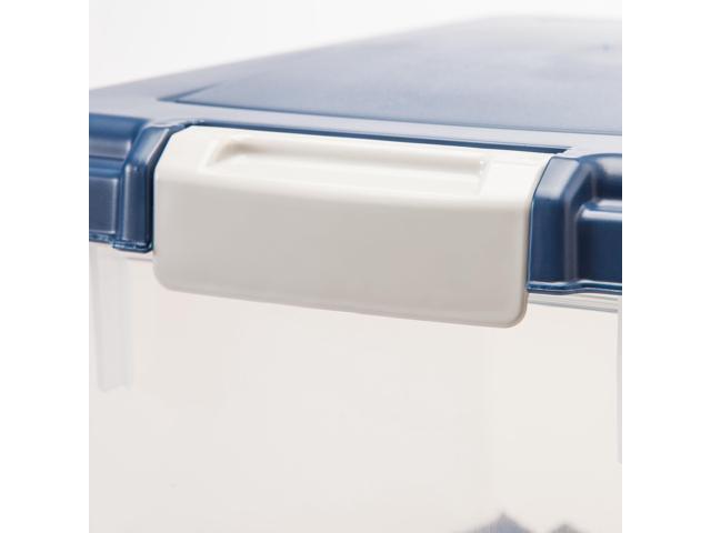 IRIS Airtight Pet Food Storage Container, 47 Quart, Navy