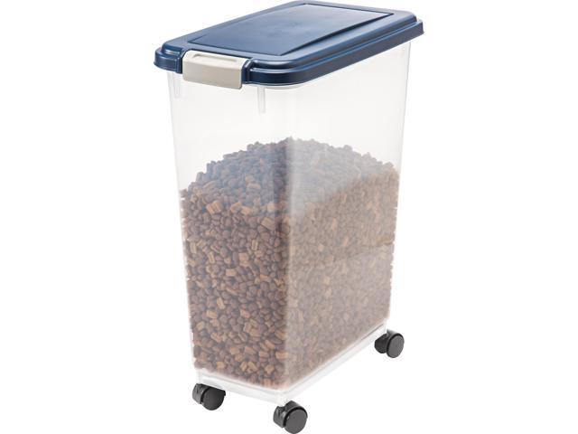 IRIS Airtight Pet Food Storage Container, 47 Quart, Navy