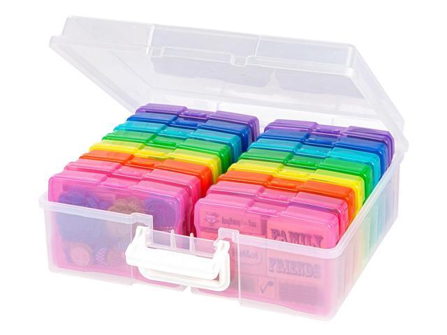 IRIS USA Extra Large 4' x 6' Photo Keeper with 16 cases, Rainbow/Clear