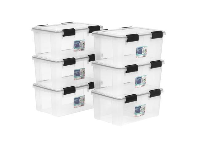 IRIS USA 19Qt WEATHERTIGHT® Storage Box with Latches, 6 Pack