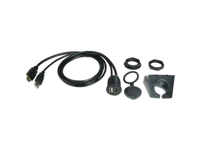 PAC - 3' Dash-Mount USB and HDMI Extension Cable - Black - image 6