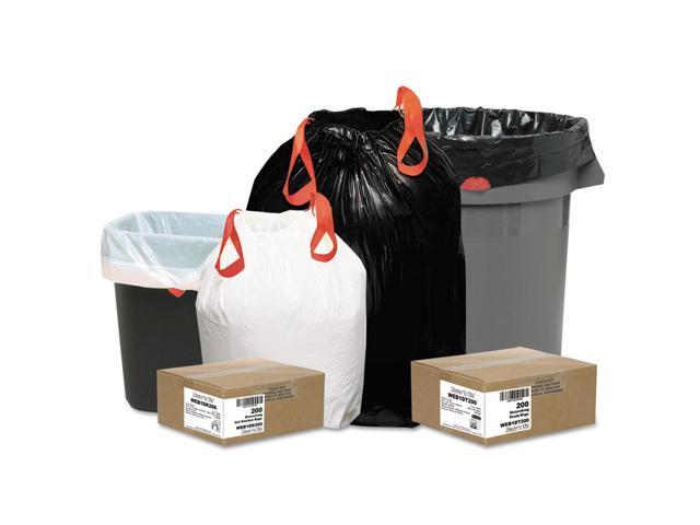 Webster - WEB1DK200 - Heavy-Duty Trash Bags, 13gal, .9mil, 24.5 x 27 3/8, White, 200/Box