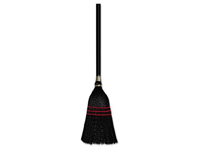 Boardwalk Flag Tipped Poly Bristle Lobby Broom 37-38' Length Natural/Black 12