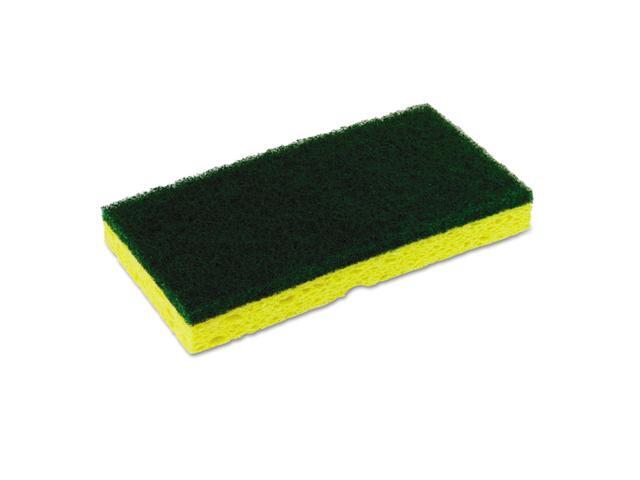 Continental SS650/24 Medium-Duty Sponge N' Scrubber, 3.38' x 6.25', Yellow/Green, 3/PK, 8 PK/CT