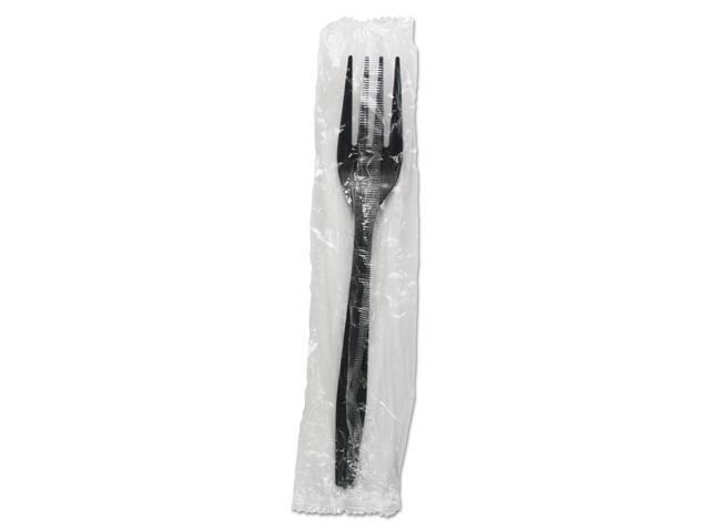 Boardwalk KNIHWPPBIW Heavyweight Wrapped Polypropylene Cutlery, Knife, Black, 1000 / Carton