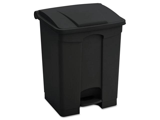 Safco - 9922BL - Large Capacity Plastic Step-On Receptacle, 17gal, Black