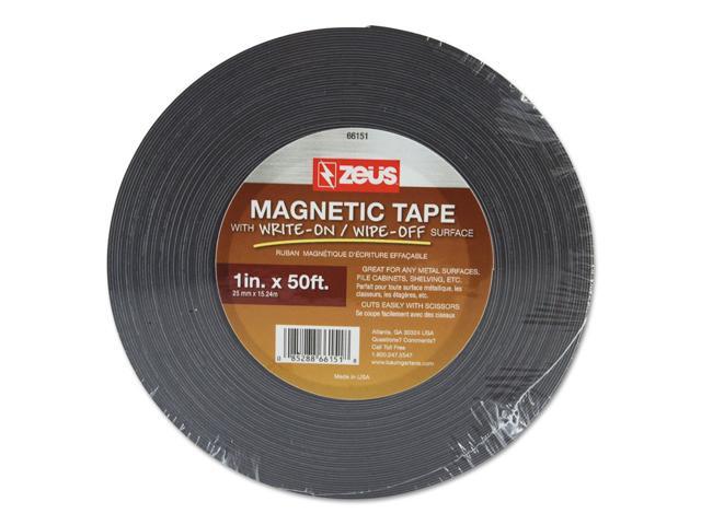 Baumgartens Dry Erase Magnetic Label Tape White 1' x 50 ft. 66151
