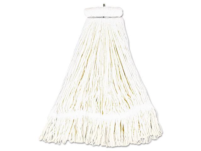 Mop Head, Lie-Flat Head, Rayon Fiber, 24oz, White, 12/Carton 824R