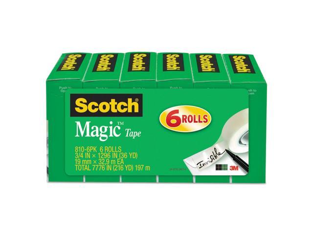 Scotch Magic Tape Refill 3/4' x 1000' 1' Core Clear 3/Pack 810K3