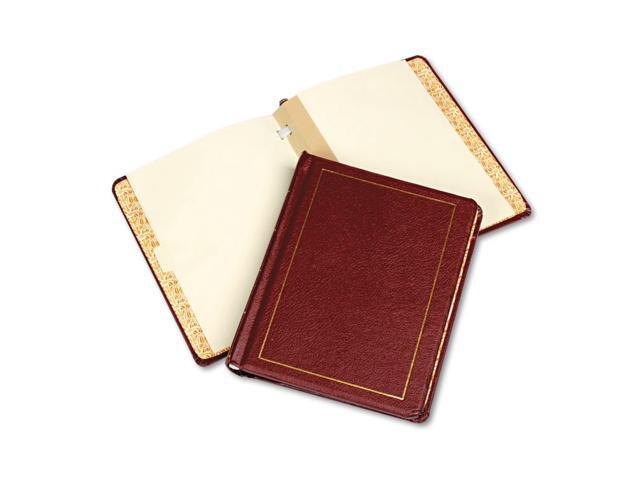 Looseleaf Minute Book Black Leather-Like Cover 250 Unruled Pages 8 1/2 x 11