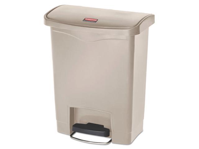 Rubbermaid - FG1883609 - Slim Jim Resin Step-On Container, Front Step Style, 8 gal, Black