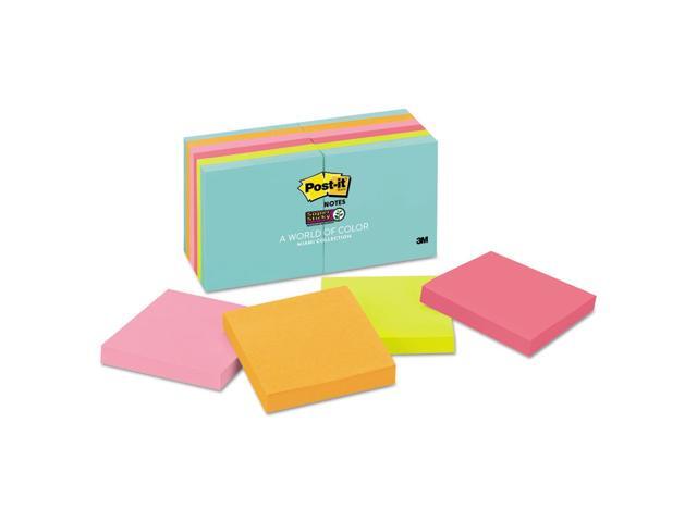 Post-It Notes Super Sti Pads,Ss,Notes,3'x3',Miami 65412SSMIA