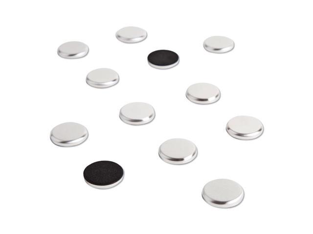 U Brands High Energy Magnets Circle Silver 1.25' Dia 12/Pack 2911U00-12