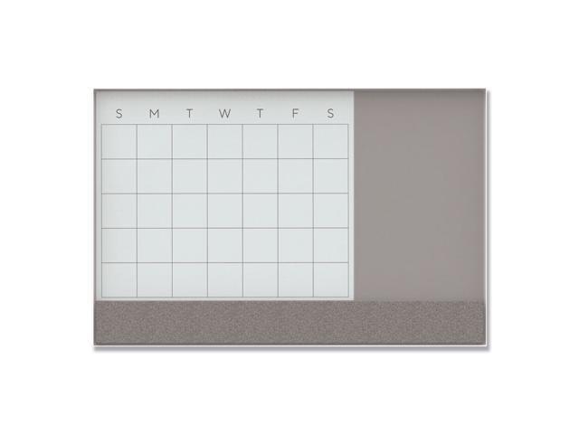 U Brands Dry Erase Combo Board 36 x 24 Month View White Surface & Frame 3197U00-01