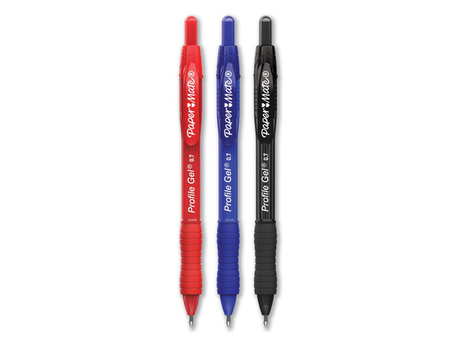 Paper Mate Retractable Gel Pen Medium 0.7 mm Red Ink 2095463