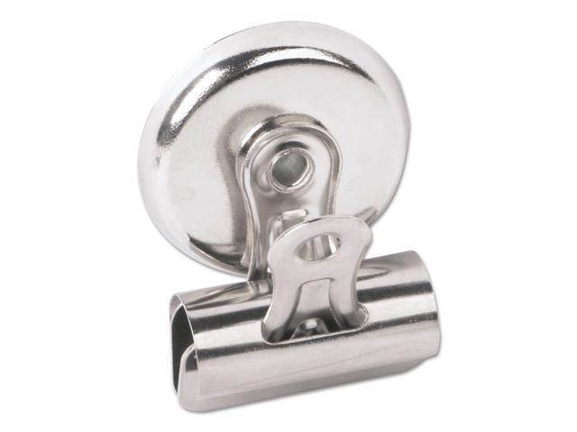 Universal Bulldog Magnetic Clips Metal 7/16' Capacity 1 1/4' Wide Nickel-Plated 18/PK 31260