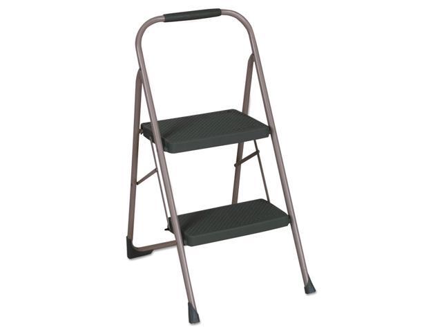 Cosco 2-Step Big Step Folding Stool 200lb 22' Spread Black/Gray 11308PBL1E