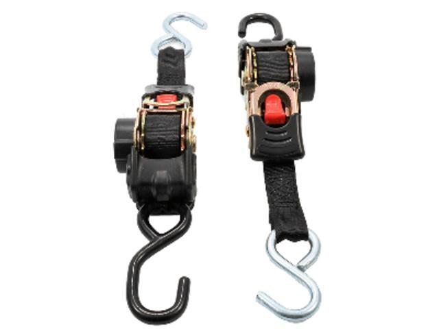 Camco Retractable Tie Down Straps - 1' Width 6' Dual Hooks