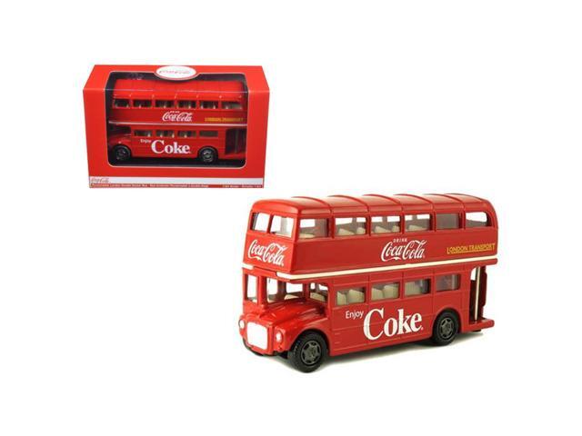 1960 Routemaster London Double Decker Bus Red 'Coca-Cola' 1/64 Diecast Model by Motorcity Classics