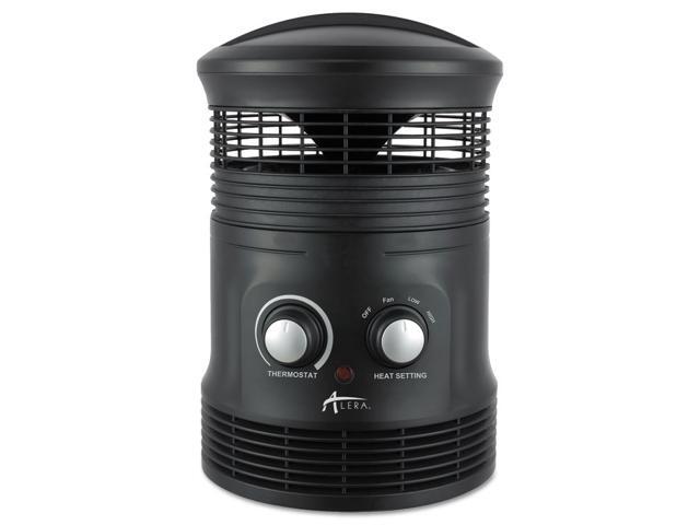 Alera 360 Deg Circular Fan Forced Heater, 8' X 8' X 12', Black HEFF360B