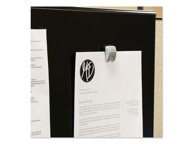 Advantus Magnetic/Adhesive Clips 1 1/4' x 1 3/4' Gray 10/Box 91172