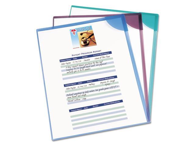 Avery Corner Lock Document Sleeves Letter Polypropylene Assorted 6/Pack 72262