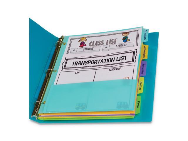 C-Line 5-Tab Index Dividers with Multi-Pockets 5-Tab 11 1/2' x 10' 07650