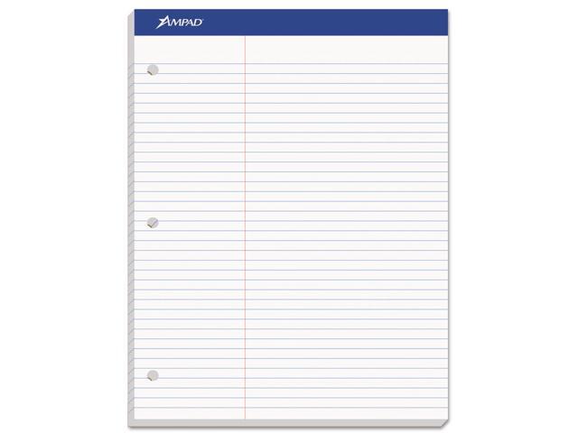 Ampad Double Sheets Pad Law Rule 8 1/2 x 11 3/4 White 100 Sheets 20345