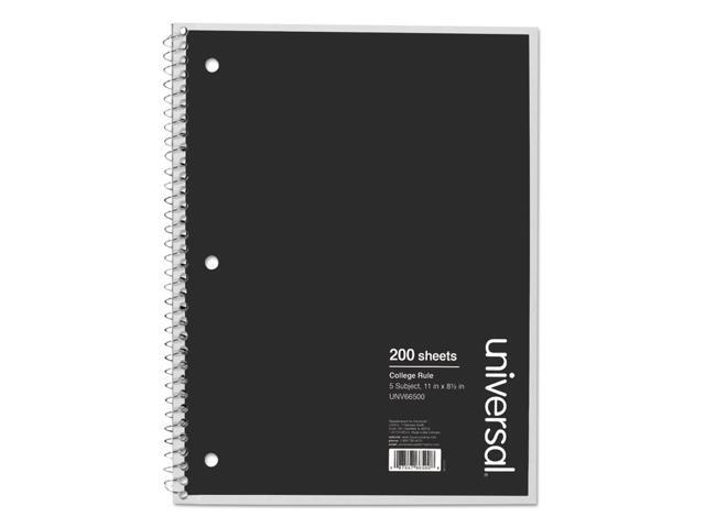 Universal Wirebound Notebook Quadrille Rule 8' x 10.5' 1 Subject Black 66630