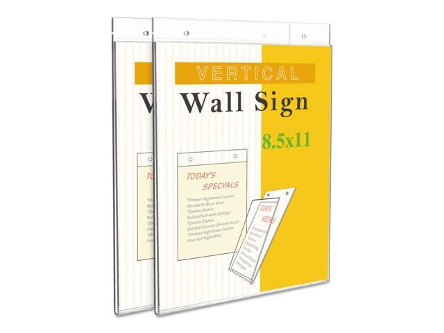 Universal Wall Mount Sign Holder 11' x 8 1/2' Clear 76883