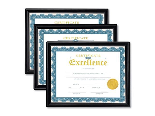 Universal All Purpose Document Frame 8 1/2 x 11 Insert Black 3/Pack 76848
