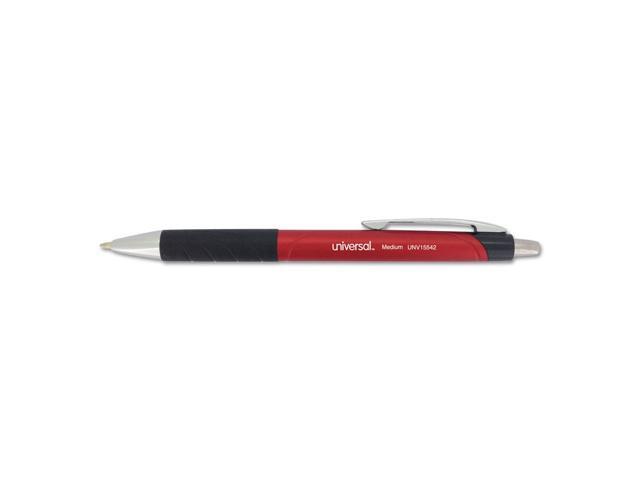 UNIVERSAL Advanced Ink Retractable Ballpoint Pen Black Ink Silver 1mm Dozen 15540